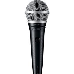 SHURE PGA48 XLR-E Microfono Dinamico Cardioide con Interruttore + Cavo XLR 