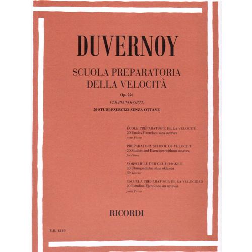 Scuola preparatoria della velocità - Op. 276, 20 Studi - esercizi senza ottave, per pianoforte | Duvernoy J.B.