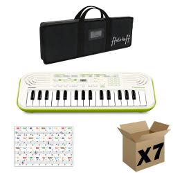 CASIO SA50, Borsa ffalstaff con Imbottitura 5 mm e Adesivi con Notazione Italiana - (master carton da 7 pezzi)