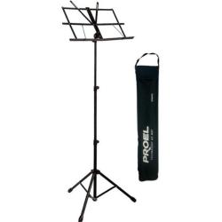 LEGGIO MUSICALE PIEGHEVOLE CAVALLETTO RICHIUDIBILE NERO STAND